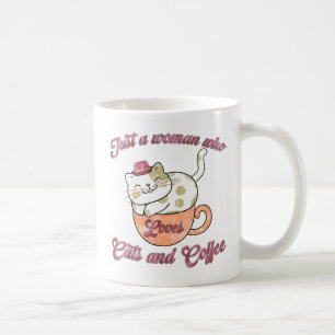 Caneca De Café Só uma mulher que ama gatos e café