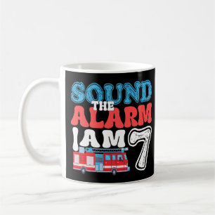 Caneca De Café Soa o alarme que sou 7 7 Aniversário do Bombeiro