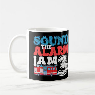 Caneca De Café Soa o alarme, sou três crianças aniversário de 3 a