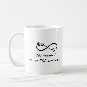 Caneca De Café Sob a supervisão da ESA, Pet Theapist Engraçado