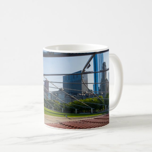Caneca De Café Sob Pritzker Pavilion Coffee Mug (Frente Esquerda)