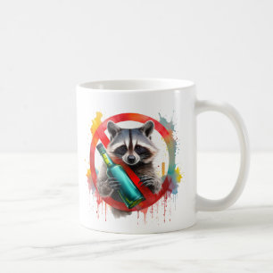 Caneca De Café Sober, Raccoon, sem álcool, não alcoólico