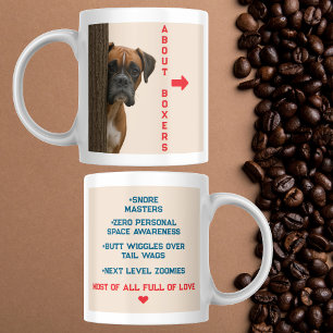 Caneca De Café Sobre Boxers Engraçados e Adoráveis Boxer Dog Desi