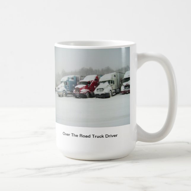 Caneca De Café Sobre o camionista da estrada (Direita)