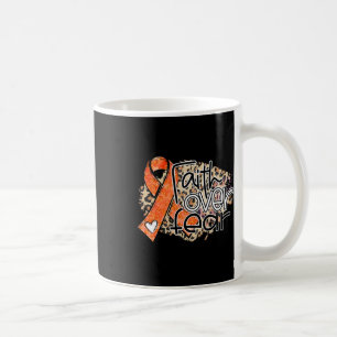 Caneca De Café Sobre o Medo Laranja-Leopardo Leucemia Sensibiliza