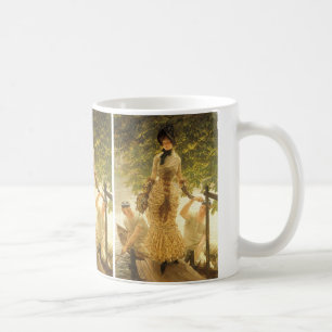 Caneca De Café Sobre o Tâmisa de James Tissot, Realismo Vintage