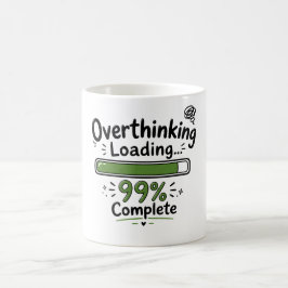Caneca De Café Sobrecarregando Carregando 99% Completo Citação En