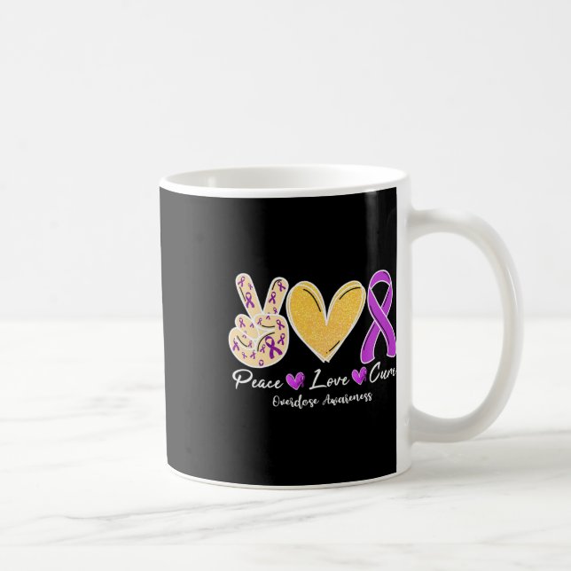 Caneca De Café Sobredosagem Consciência Paz Amor Coração Família  (Direita)