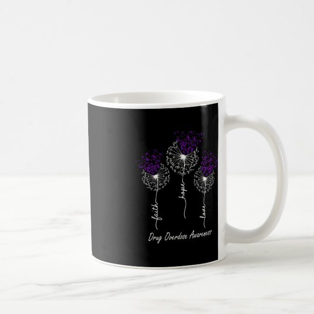 Caneca De Café Sobredosagem de drogas Sensibilização Fé Esperança (Direita)