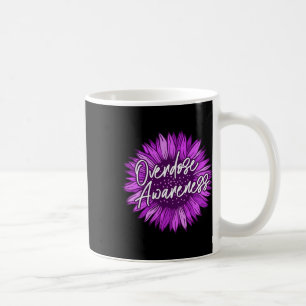 Caneca De Café Sobredosagem Roxa A Consciência Oferece Fita Sobre