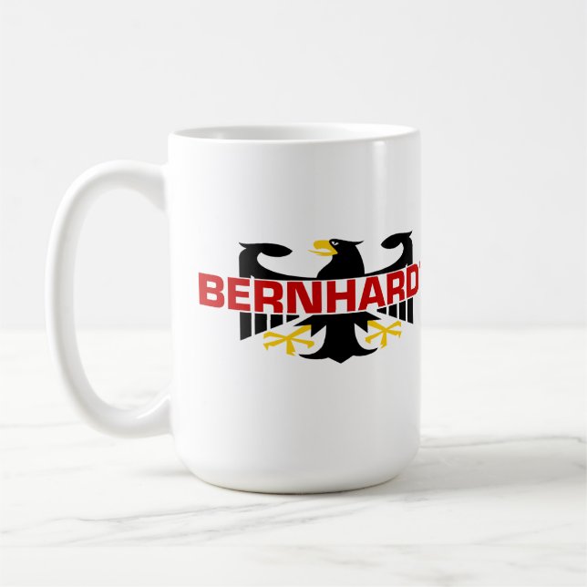 Caneca De Café Sobrenome de Bernhardt (Esquerda)