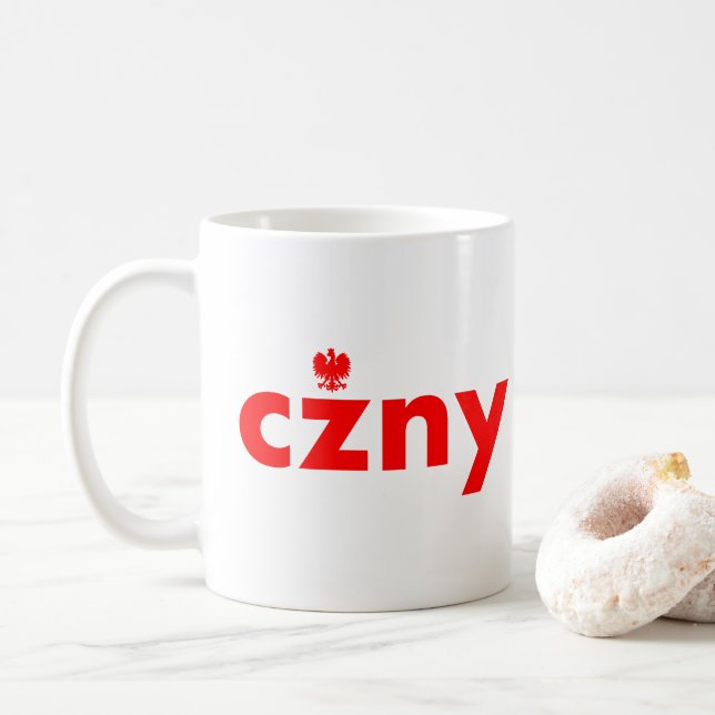 Caneca De Café sobrenome polonês Café Mug czny (Com Donut)
