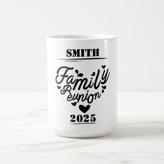 Caneca De Café [Sobrenome] Reunião Familiar - [Ano] (Centro)