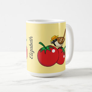 Caneca De Café Sobreposição Orgânica Comendo Tomate Vermelho   Ad