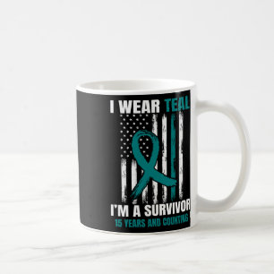 Caneca De Café Sobrevivência ao Câncer de ovário de 15 anos Prese