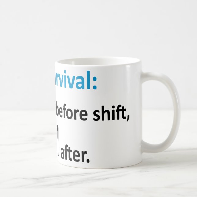 Caneca De Café Sobrevivência da enfermeira (Direita)