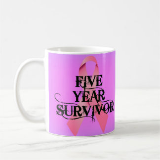 Caneca De Café Sobrevivência do Cancer de 5 anos
