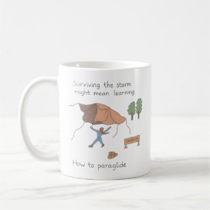 Caneca De Café "Sobrevivendo à Tempestade - Edição Parapente"