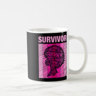 Caneca De Café Sobrevivente afro-americana sobrevivente de câncer