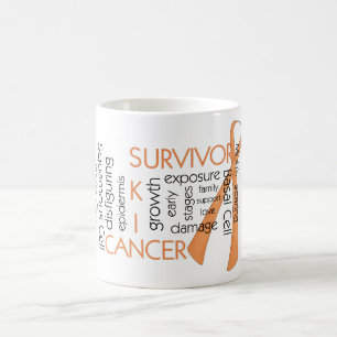 Caneca De Café Sobrevivente de câncer Da Pele D4 :: Palavras Queb