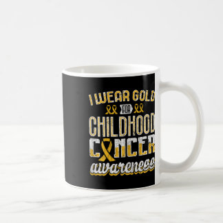 Caneca De Café Sobrevivente de Câncer Infantil Eu Uso Camiseta de