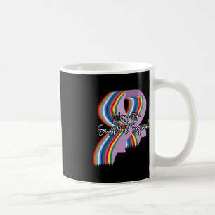 Caneca De Café Sobrevivente de câncer no Quadrado de Suporte do D