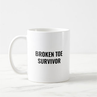 Caneca De Café Sobrevivente de Dedão Quebrado Presente Divertido