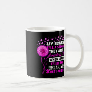 Caneca De Café Sobrevivente do Câncer da Mama Minha cicatriz Cont