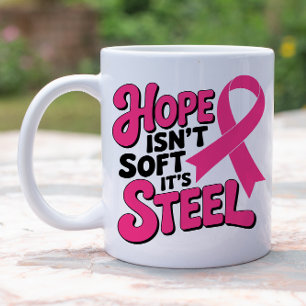 Caneca De Café Sobrevivente do Guerreiro da Fita Rosa de Fita de 