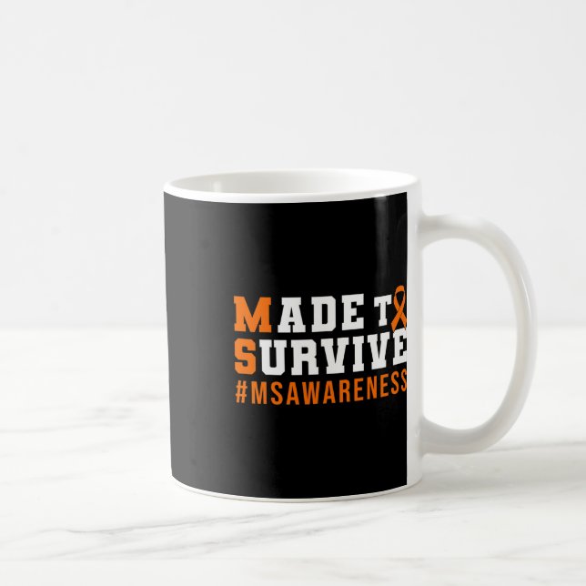 Caneca De Café Sobreviver - Sensibilização da Faixa Laranja (Direita)