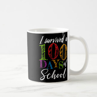 Caneca De Café Sobrevivi A 100 Dias De Escola Para Professores E 