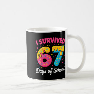 Caneca De Café Sobrevivi a 67 Dias de Aula Meme Engraçado Profess