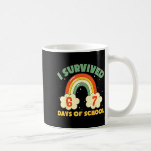 Caneca De Café Sobrevivi a 67 Dias de Escola Piada Engraçada Estu