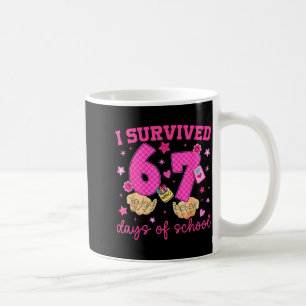 Caneca De Café Sobrevivi a 67 Dias De Escola Piada Engraçada Meni