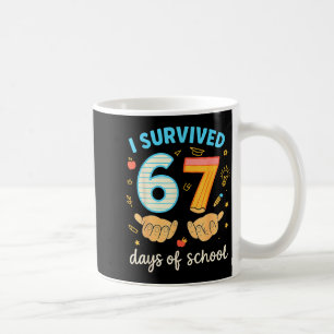 Caneca De Café Sobrevivi a 67 Dias de Escola Professor Aluno Engr