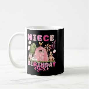 Caneca De Café Sobrinha Da Menina Do Aniversário 1º Aniversário F