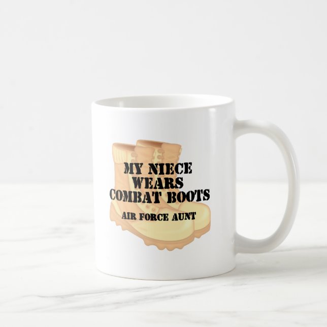Caneca De Café Sobrinha da tia DCB da força aérea (Direita)