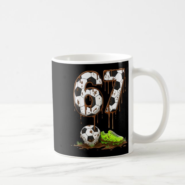 Caneca De Café Soccer 67 Six Seven Meme Boys Teens Kids Gen Alpha (Direita)