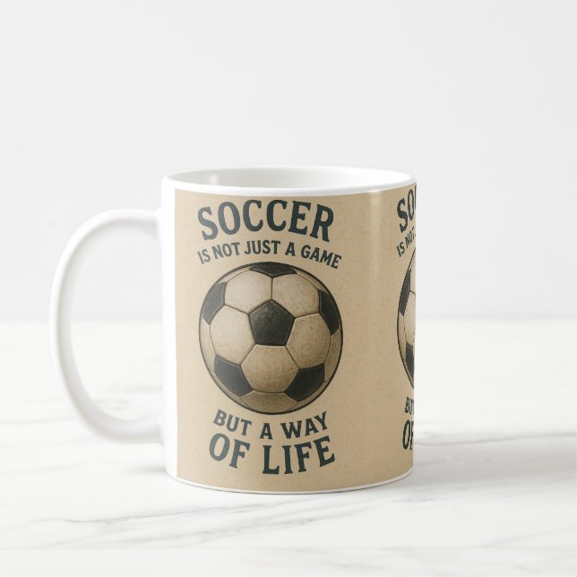 Caneca De Café Soccer a way of life! (Esquerda)