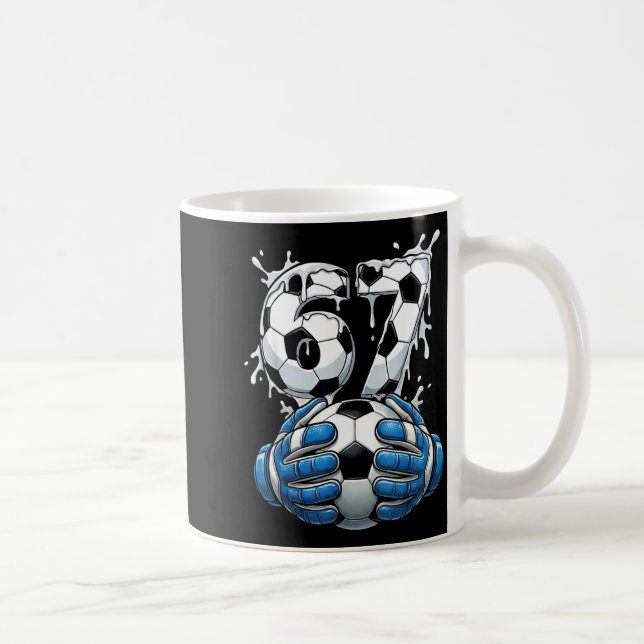 Caneca De Café Soccer Drip Number 67 Boys Soccer Goalkeeper 67  (Direita)