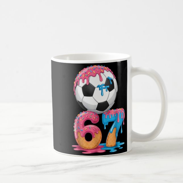 Caneca De Café Soccer Drip Number 67 Boys Soccer Player 67  (Direita)