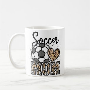 Caneca De Café Soccer Mãe Leopardo Imprimir Dia de as mães de Mam