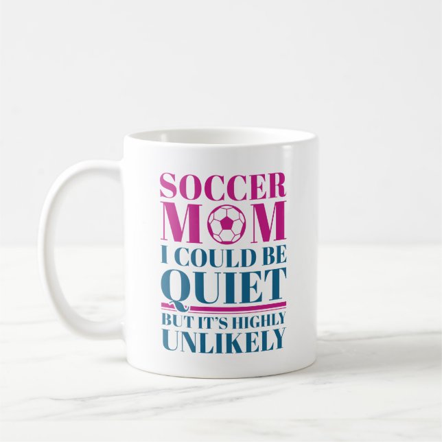 Caneca De Café Soccer Mãe Silenciosa (Esquerda)
