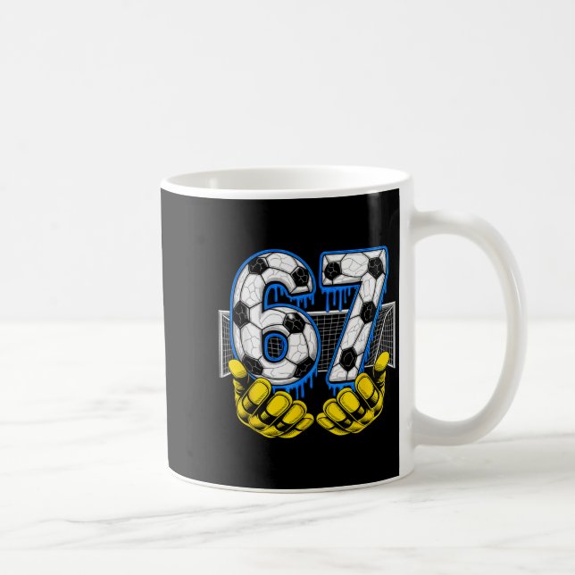 Caneca De Café Soccer Six Seven 67 Funny Gen Alpha Meme  (Direita)
