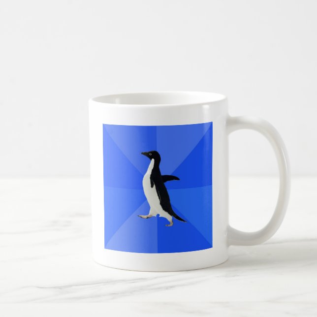 Caneca De Café Social-Inábil-Pinguim-Meme (Direita)