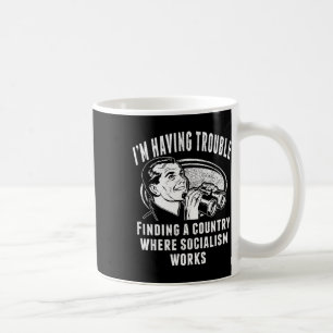 Caneca De Café Socialismo Engraçado Socialista Não Funciona Capit