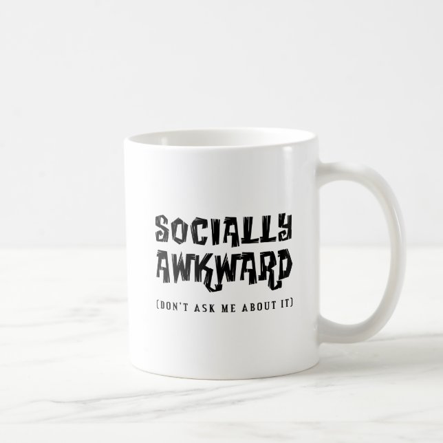 Caneca De Café Socialmente Engraçada Engraçada (Direita)