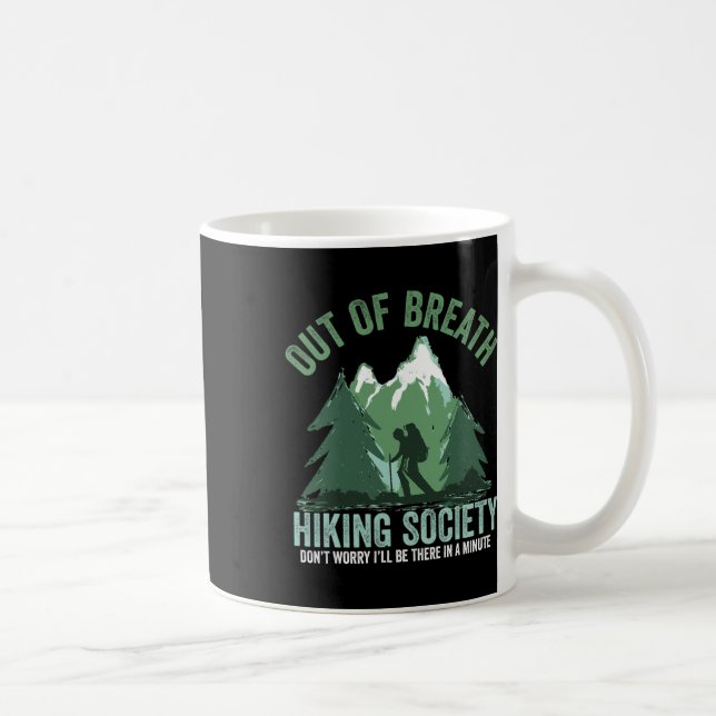 Caneca De Café Sociedade de caminhada sem fôlego, montanhista eng (Direita)