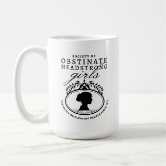 Caneca De Café Sociedade Jane Austen de Meninas Obstinadas e Teim