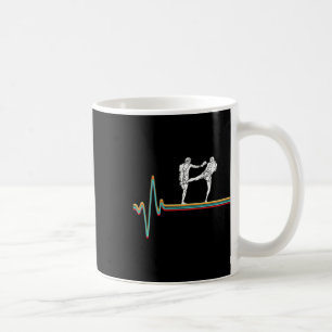 Caneca De Café Soco do Coração Retrô Kickboxer Luta de Kickboxing